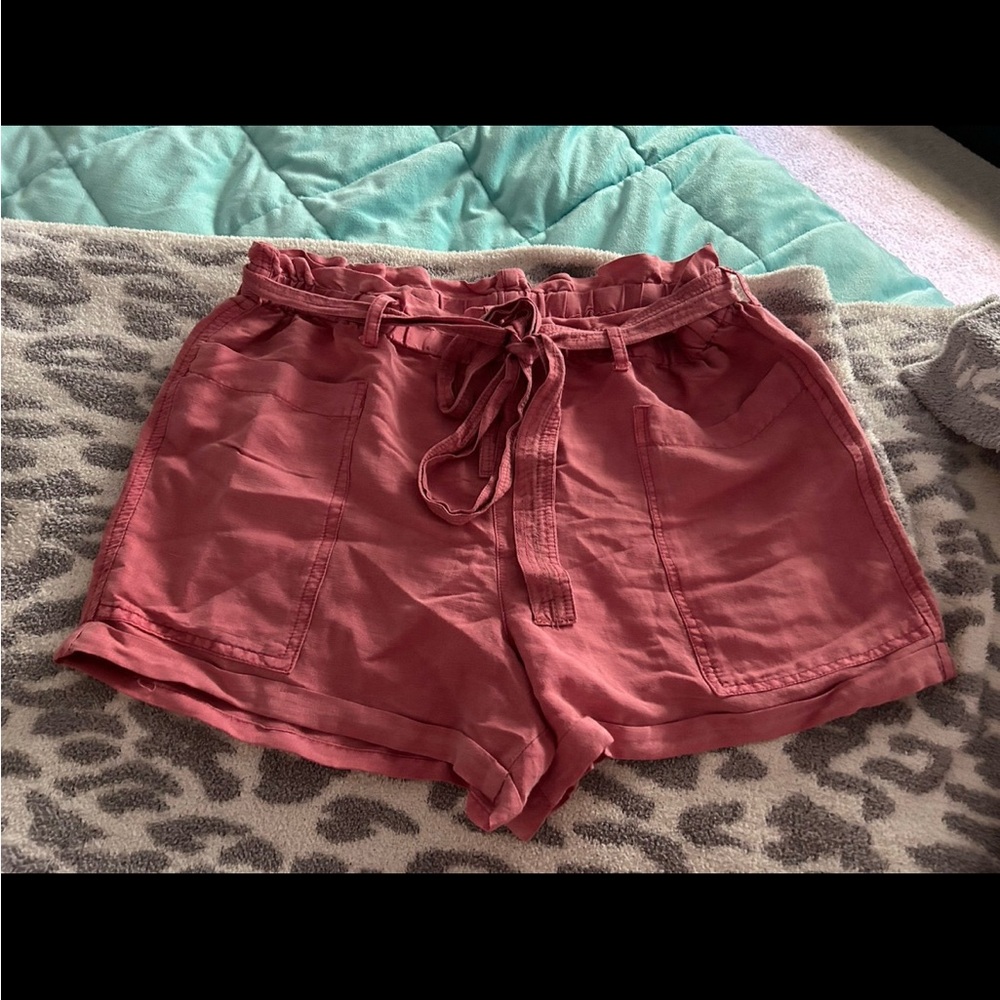 Lucky Brand Rose Pink Tie-Waist Casual Shorts